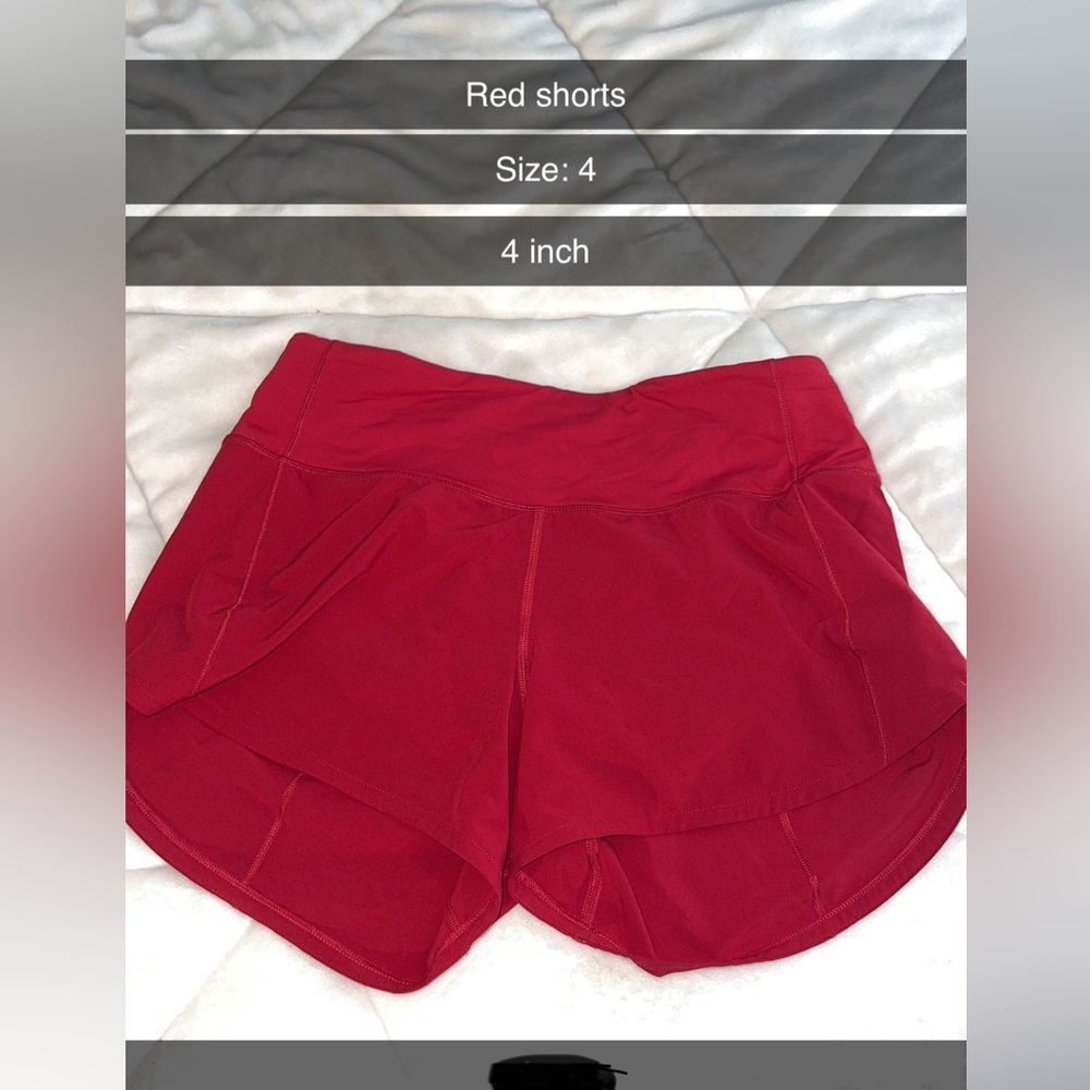 Red lulu shorts